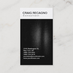 Simple Trendy Cute Plain Black White Business Card