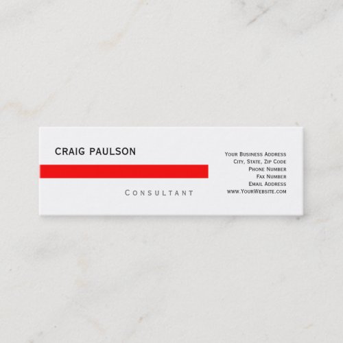 Simple Trendy Cute Plain Consultant Business Card