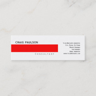 Simple Trendy Cute Plain Consultant Business Card