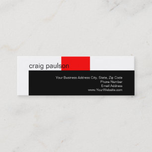 Simple Trendy Cute Plain Skinny Business Card