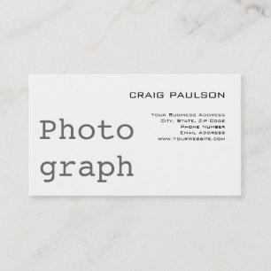 Simple Trendy Cute Plain White Business Card