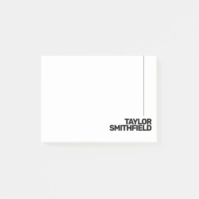 Simple Trendy Geometric Post-it Notes (Front)