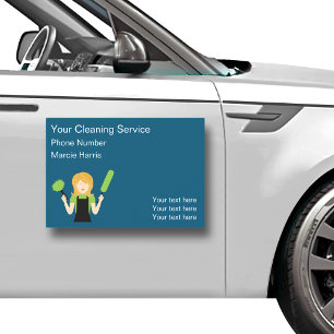 Simple Trendy House Cleaning Service Car Magnets