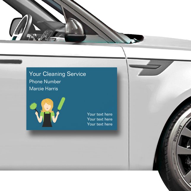 Simple Trendy House Cleaning Service Car Magnets (Creator Uploaded)