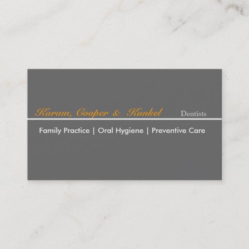 Customizable Dentist Design Neutral Plain Elegant Business Cards