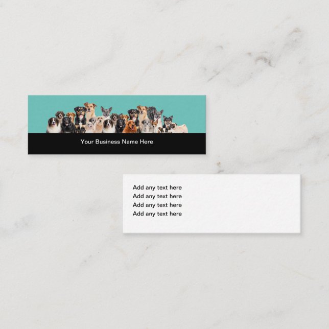 Simple Trendy Pet Dog Theme Business Cards (Front/Back)