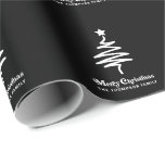 Simple Trendy Retro Black Personalized Christmas Wrapping Paper<br><div class="desc">Wrap your holiday gifts in timeless style with our Simple Trendy Retro Black and White Personalized Christmas Wrapping Paper. Featuring bold, minimalistic vintage typography, this wrapping paper combines classic Christmas charm with a modern twist. The design showcases a retro Christmas tree in a striking black-and-white palette, evoking a sense of...</div>
