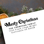 Simple Trendy Retro Merry Christmas Return Address Self-inking Stamp<br><div class="desc">Add a stylish and festive touch to your holiday correspondence with the Simple Trendy Retro Merry Christmas Return Address Self-Inking Stamp. Featuring bold, minimalistic vintage typography, this stamp brings a blend of classic traditional Christmas charm with a modern, clean design. Perfect for adding a personal touch to your envelopes, the...</div>