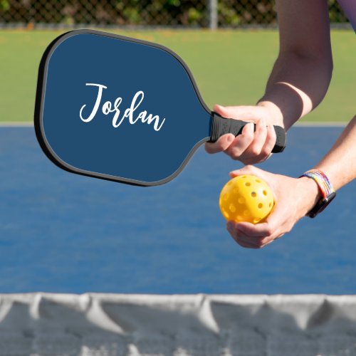 Simple Trendy Script Name Right Handed Your Color Pickleball Paddle