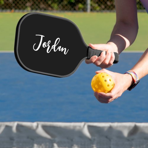 Simple Trendy Script Name Right Handed Your Color Pickleball Paddle