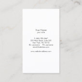 Simple Trendy White Bokeh Glitter Business Card (Back)