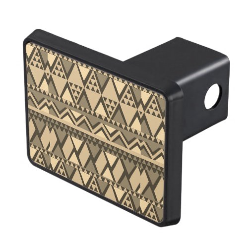 Simple Tribal Art Pattern Brown Hitch Cover
