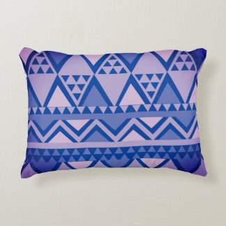 Simple Tribal Art Pattern Violet Accent Pillow