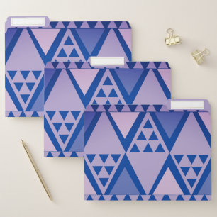 Simple Tribal Art Pattern Violet File Folder
