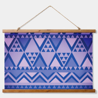 Simple Tribal Art Pattern Violet Hanging Tapestry