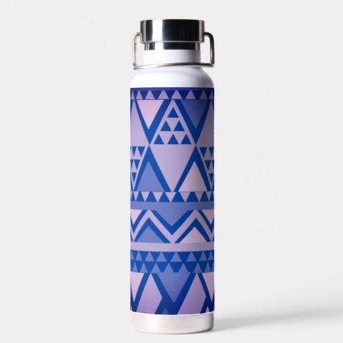 Simple Tribal Art Pattern Violet Water Bottle