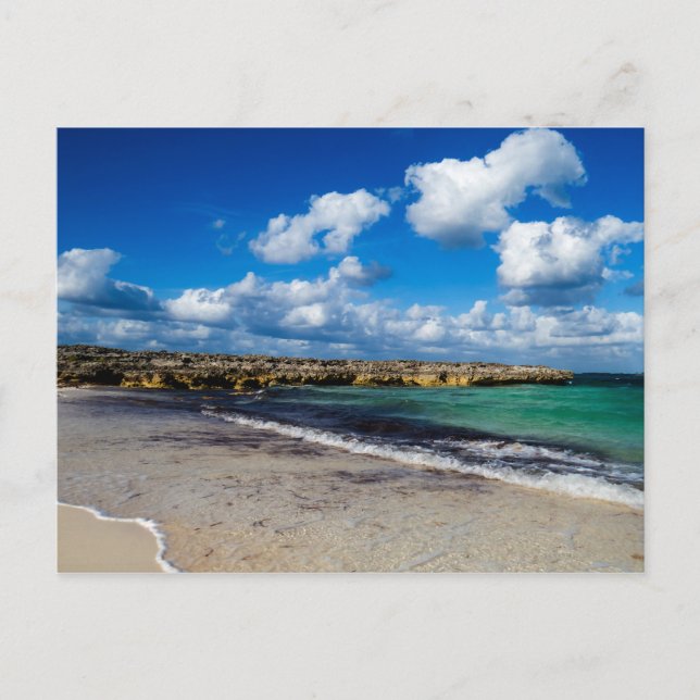 Simple Tropical Beach Photo Postcard (Front)