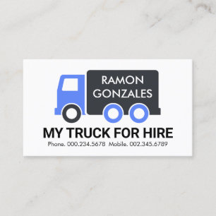 Simple Truck Lorry Haulage Transport Business Card
