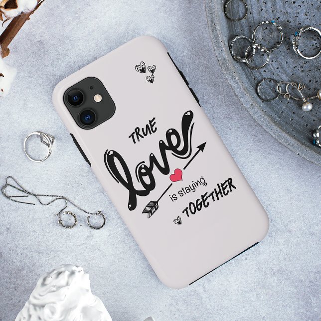 Simple True Love Text iPhone Case (Creator Uploaded)