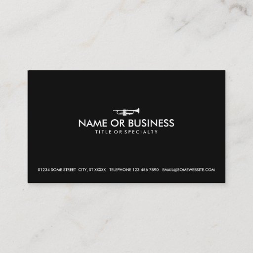 Customizable simple trumpet business cards