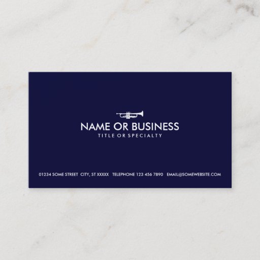 Customizable simple trumpet business card