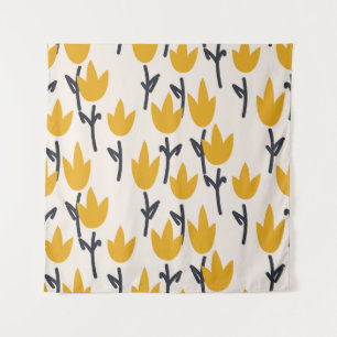 Simple Tulip Flower Fabric Print Tapestry