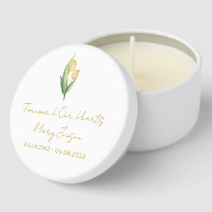 Simple Tulip Funeral Mini Candle Favors