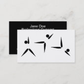 Simple Tumbler Gymnast Gymnastics Symbol Business Card (Front/Back)