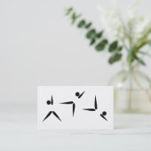 Simple Tumbler Gymnast Gymnastics Symbol Business Card (Standing Front)