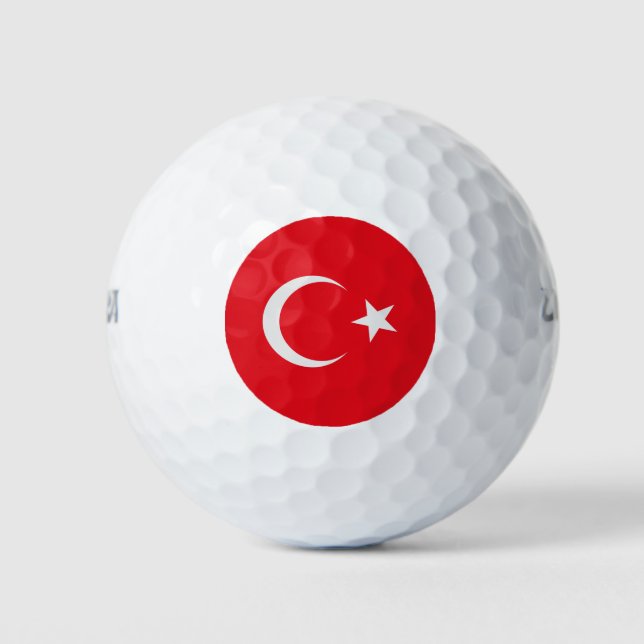 Simple Turkish Flag Golf Balls (Front)