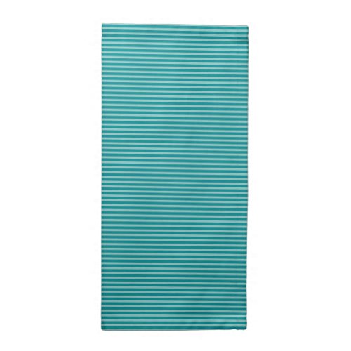 Simple Turquoise Blue Aqua Narrow Striped Pattern Cloth Napkin