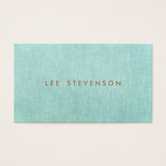 Simple, Turquoise Blue, Stylish Minimalist Business Card