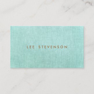 Simple, Turquoise Blue, Stylish Minimalist Business Card
