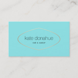 Simple Turquoise Esthetician Beauty Salon & Spa 2 Business Card