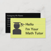Simple Tutoring Business Cards (Front/Back)