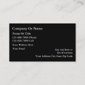 Simple Tutoring Business Cards (Back)