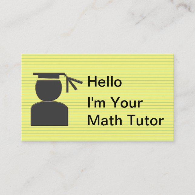 Simple Tutoring Business Cards (Front)