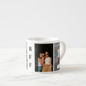 Simple Two Best Friend BFF Photo Personalized Espresso Cup (Front Right)