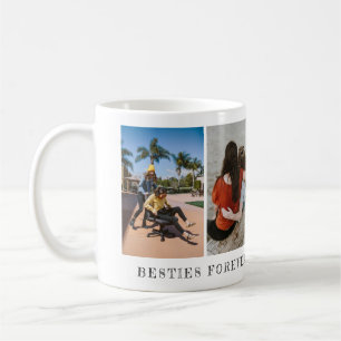 Simple Two Besties Forever Photo Personalized Coffee Mug