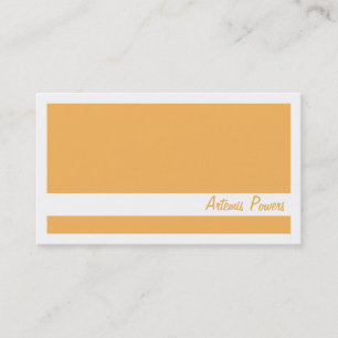 Simple Two color business card, orange and white Card