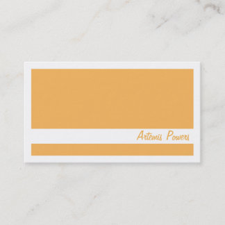 Simple Two color business card, orange and white Card