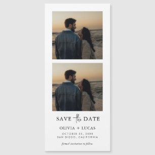 Simple Two Photo Magnetic Wedding Save the Date