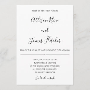Simple Two-Sided Invitation with Online RSVP