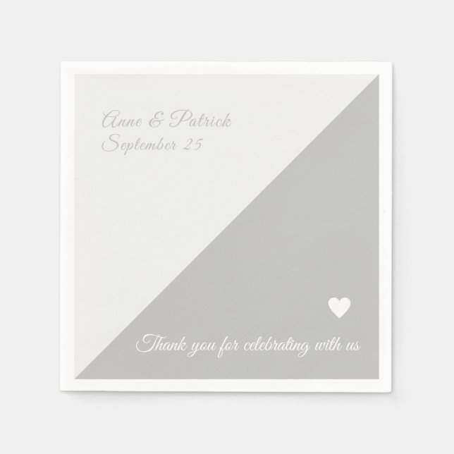 Simple two tones gray napkins (Front)