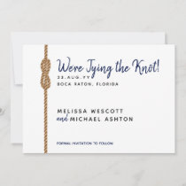 Simple Tying the Knot Nautical Infinity Knot Save The Date