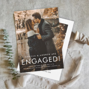 Simple Type 2 Photo Wedding Engagement Party Invitation