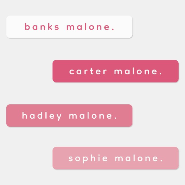 Simple Type Boho Kids Waterproof Name Labels (Group)
