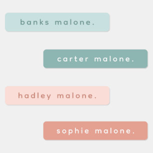 Simple Type Boho Kids Waterproof Name Labels