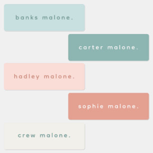 Simple Type Boho Kids Waterproof Name Labels