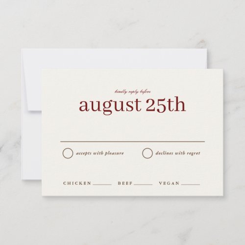 Simple Type Fall Wedding RSVP Save The Date